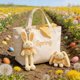 thumbnail image 4 of Adorno colgante de conejito de Pascua, llavero de conejo, figura decorativa, juguete de poliéster, 4 of 6