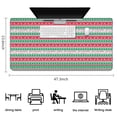 thumbnail image 5 of Long Mouse Pads for Desk,Red and Green Christmas Pattern Desk Mats on Top Of Desks, Desk Mouse Pad Extra Large with 3mm Non-Slip Base and Stitched Edge for Gaming,Office,Work,Home 47.3x23.6in, 5 of 5
