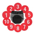 thumbnail image 2 of 10 marcadores de piso numerados, marcadores de disco planos, tapetes de entrenamiento de habilidades para niños Rojo, 2 of 9