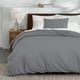 thumbnail image 1 of Juego de Funda Duvet, Bluelander, para Edredón Matrimonial, Diseño Liso, Gris, 1 of 8
