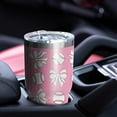 thumbnail image 4 of 30oz Pink Bows and Baseballs Pattern Tumblers Stainless Steel Tumbler with Lid and Straw,Vacuum Insulated Double Wall Travel Tumbler Cups Mug with Cleaning Brush for Coffee,Tea, 4 of 7