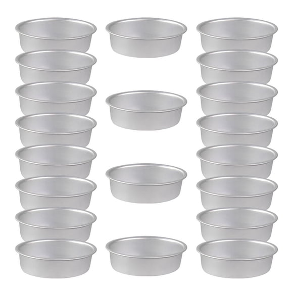 Milue Set of 20 Durable Kitchen Bakewares Oval Aluminum Pans for Bread Cake Baking