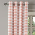 thumbnail image 2 of Ambesonne Checkered Grommet Curtain, Countryside Picnic, 50" x 72", Pale Peach and White, 2 of 6