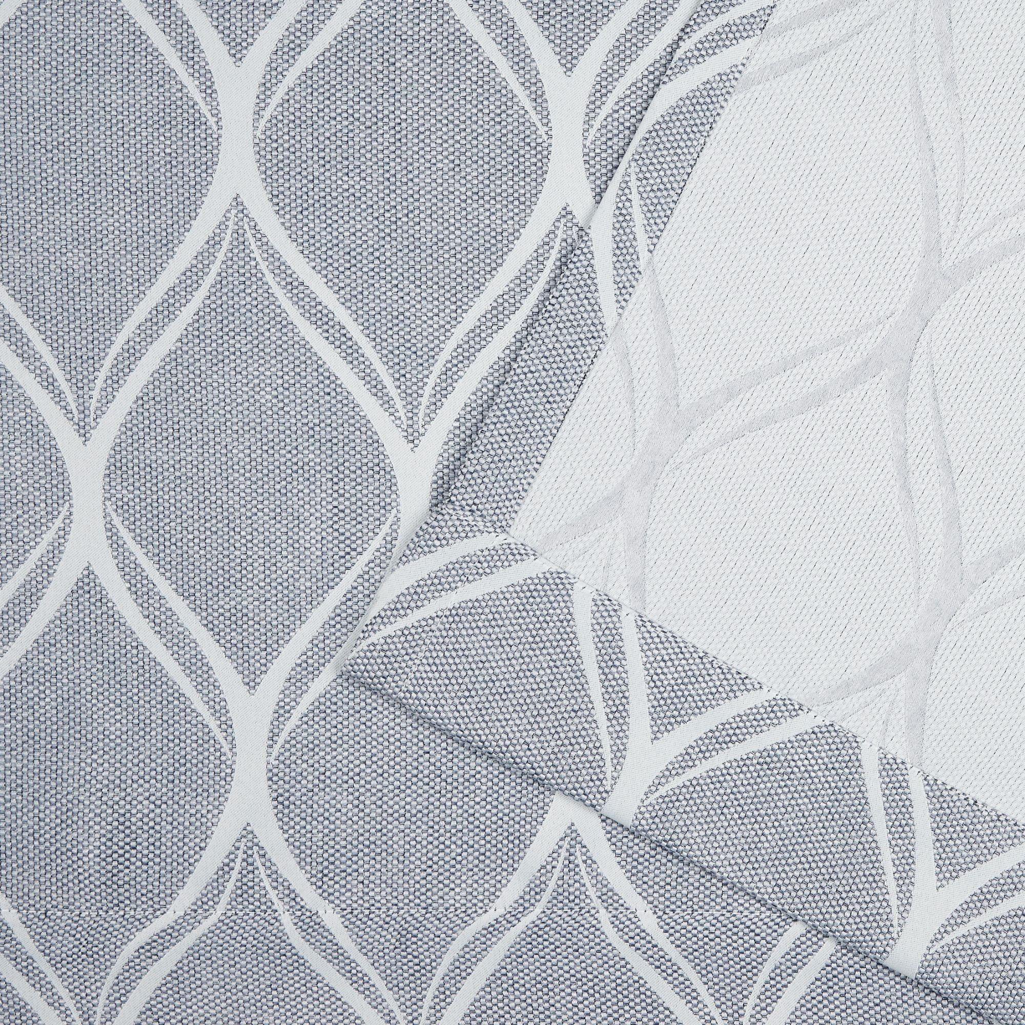 Nicole Miller Circuit Room Darkening Blackout Hidden Tab/Rod Pocket Top Curtain Panel Pair, 52"x96", Chambray Blue