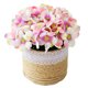 thumbnail image 1 of 2 uds lavabo de lino hortensia bonsái flor hogar creativo pequeños adornos plantas verdes artificiales, 1 of 5