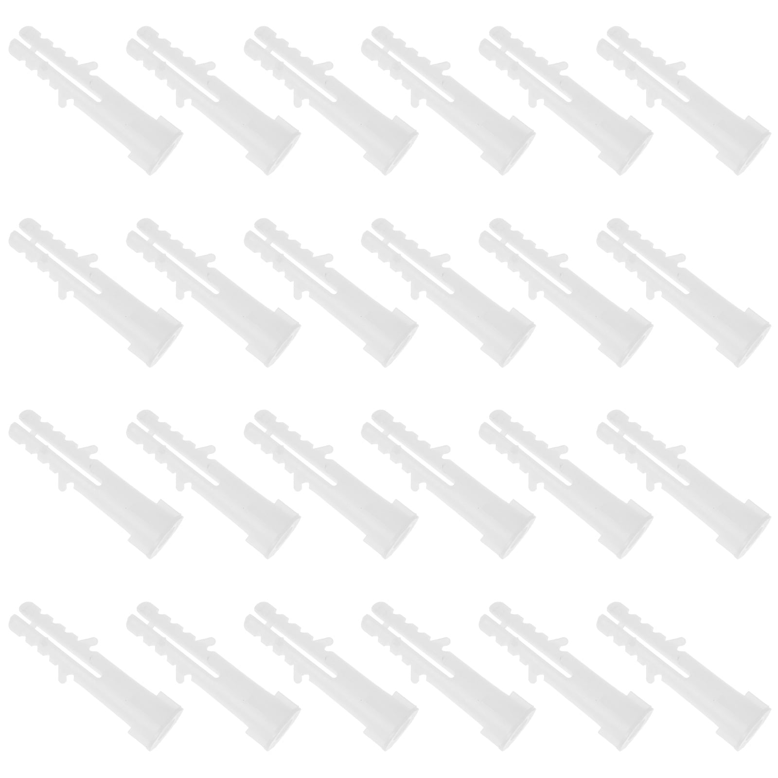 200-Pack Expansion Tube Wall Anchor Kit – Plastic Ribbed Anchors For Sheetrock, Drywall, Cabinets, Line Slots, Mirror Frames