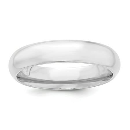 Sterling Silver 5mm Comfort Fit Wedding Band Ring