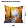 thumbnail image 2 of Funda de almohada con estilo, funda de almohada para sofá con paisaje de bosque otoñal, 2 of 5