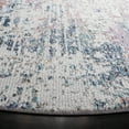 thumbnail image 3 of SAFAVIEH Crystal Raquel Abstract Area Rug, Ivory/Blue, 6'3" x 6'3" Round, 3 of 11