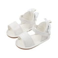 thumbnail image 2 of Aojekbee Baby Girl Summer Sandals Breathable Soft Non-Slip Sole Open Toe Shoes with 3D Bow Newborn Infant Shoes, 2 of 8