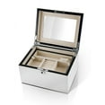 thumbnail image 2 of Ultra Sleek Pearl White Lacquer 18 Note Music Jewelry Box SUPER DEAL SAVE 72% - Can't Take My Eyes Off You, 2 of 2
