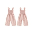 thumbnail image 3 of Loicainy Baby Toddler Girl Plaid Jumpsuit 6 12 18 24 Months 2T 3T 4T Ruffle Sleeveless Smocked Romper Suspender Pants Summer Outfit, 3 of 10