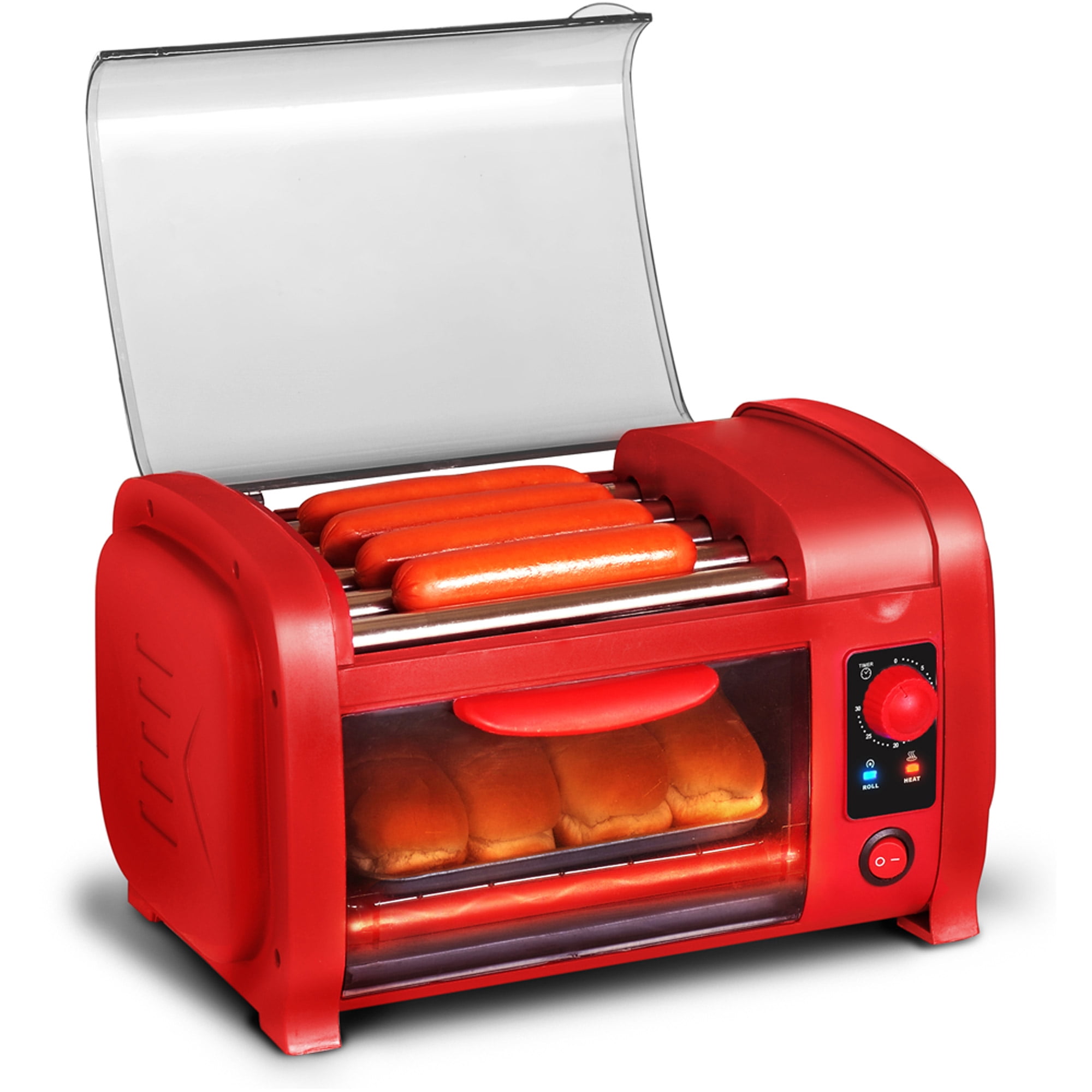 Elite Gourmet Hot Dog Roller Toaster Oven and Bun Warmer