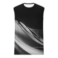 thumbnail image 3 of Hombres Moda Casual sin Mangas Impresión Suéter Cuello Redondo Tanque Deportivo, 3 of 4
