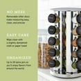 thumbnail image 7 of 20 Jar Revolving Countertop Spice Rack with Spices Included, FREE Spice Refills for 5 Years, Polished Stainless Steel with Black Caps, 30020, 7 of 7