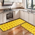 thumbnail image 3 of Kitchen Rugs Sets Of 2,Yellow Sunflower Flower Pattern Anti Fatigue Kitchen Mat Rugs Non Slip Washable,Decorative Kitchen Floor Mats for Kitchen,Sink,Laundry,17"x47"+17"x47", 3 of 5