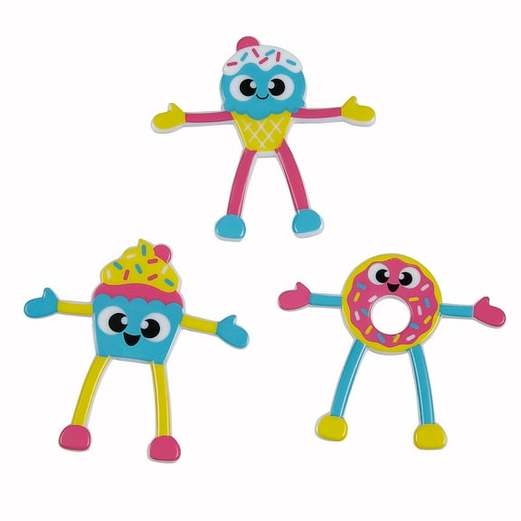 Fun Express 2 1/2" Bulk 48 Pieces Mini Sweet Treats Characters Bendables