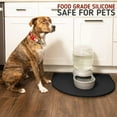 thumbnail image 6 of Leashboss | Silicone Splash Mat for Pet Fountains with Tall Lip | Non Slip & Waterproof | Great for Dog Gravity Water Bowls, Automatic Dispensing Cat Feeders | Rounded, Small (14 x 12 Inches) | Black, 6 of 6