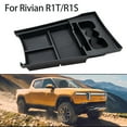 thumbnail image 3 of ABS Black Center Console Storage Box Organizer Tray For Rivian R1S R1T, 3 of 9