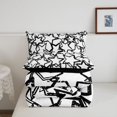 thumbnail image 5 of Manfei Lovely Sparkle Stars Print Twin Comforter Sets,Kawaii Cartoon Theme Bedding Set,White Black,Black Reversible,2 Pieces,1 Comforter and 1 Pillowcase, 5 of 7