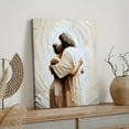 thumbnail image 2 of Jesus Hugging Woman in His Arms Poster Wrapped Wooden Frame Wall Decor,,Canvas Wall Art for Living Room,Bedroom,Office,Ready to Hang, 2 of 5