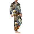 thumbnail image 2 of Fotbe Sunflower Field Spotted Dog Pijama de Hombre con Estampado de Manga Larga, Conjunto de 2 Piezas, Ropa de Dormir Suave y Cómoda con Bolsillos-Large, 2 of 7