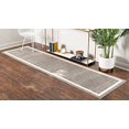 thumbnail image 2 of Unique Loom Del Mar Collection Contemporary Transitional Runner Rug, 2' 7" x 10', Gray/Ivory, 2 of 10