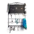 thumbnail image 1 of Mango Steam Deluxe Wall Mounted Closet/Wardrobe Jewelry & Earrings Organizer (Metal, Black), 1 of 11