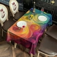thumbnail image 2 of Colorful Tie Dye Circular Spiral Pattern Rectangle Tablecloth 60"x120",Waterproof Polyester Rectangle Table Cloth, Wipeable Spillproof Polyester Tablecloth for Dining, Camping, Indoor and Outdoor, 2 of 6