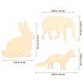 thumbnail image 2 of Bamboohart 48 Pcs Découpes en Bois Non Finies Forêt Animale, 2 of 6