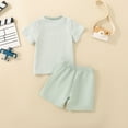 thumbnail image 6 of Zshosam Boy Outfits Newborn Boy's 2 Piece Outfits, Print Shirt and Shorts Casual Clothing Sets for Kids Size 12 18 Months,(Green 12-18 Months), 6 of 9
