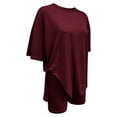 thumbnail image 4 of WAYUTE 2 Piece Sets for Women Trendy Shorts Suit for Everyday Wear and Vacations Stylish Round Neck Solid Color Summer Outfit, 4 of 7