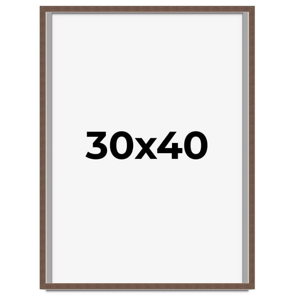 30x40 Shadow Box Frame Brown | 1.125 inches Deep Real Wood Rustic Shadowbox Display Frame | UV
