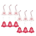 thumbnail image 2 of 12x Christmas Bell Hanging Tags Wood DIY Ornament Xmas Tree Hanging Pendants, 2 of 9
