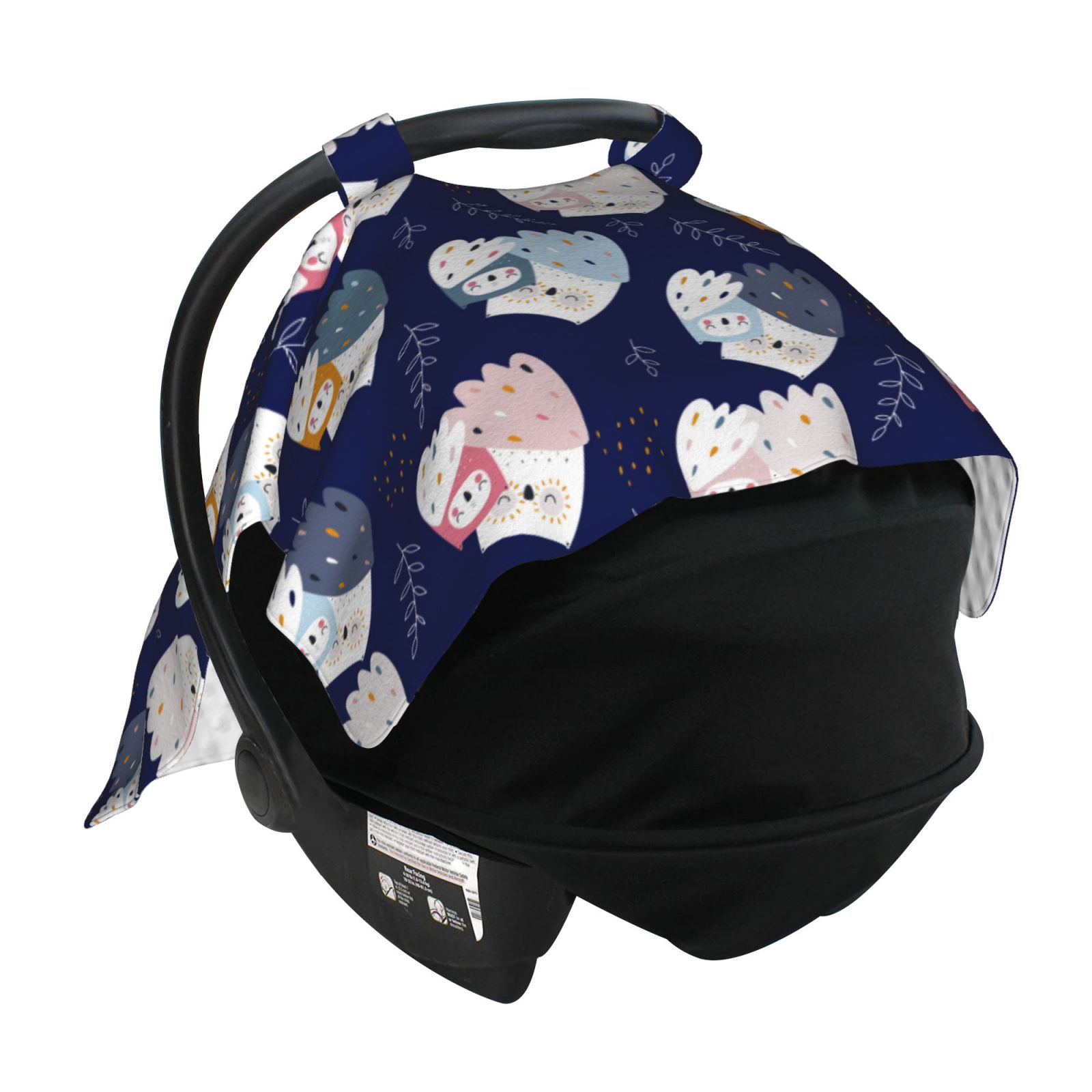 Car Seat Cover Baby - Mom And Baby Owls Breathable Infant Car Seat Cover for Baby Carseat, Lightweight Comfort Baby Essentials Must Haves Newborn Stuff for Girl Boy