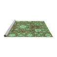 thumbnail image 2 of Ahgly Company Machine Washable Indoor Rectangle Abstract Turquoise Blue Modern Area Rugs, 6' x 9', 2 of 4