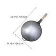thumbnail image 2 of Weiweiguan 1Pc Stainless Steel Single Handle Wok Practical Wok Kitchen Utensil (Grey), 2 of 6
