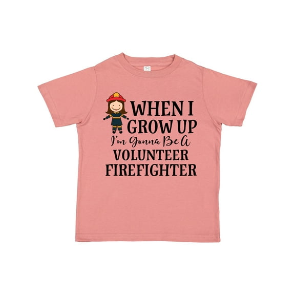 Inktastic Volunteer Firefighter Future Girls Girls Toddler T-Shirt