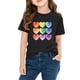 thumbnail image 4 of Blusas y camisas de manga corta con cuello redondo para niños y niñas, camisetas gráficas de manga corta, blusas con estampados bonitos para la temporada escolar., 4 of 9