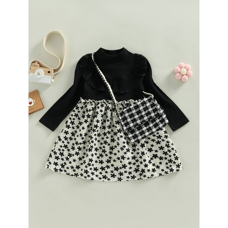 Sweet Print Patchwork O Neck A Line Dresses Sweet Print Patchwork O Neck A Line Dresses