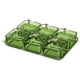 thumbnail image 5 of Plato de frutos secos con tapas, recipientes para condimentos para fiestas de hotel. 6 cuadrícula verde, 5 of 9