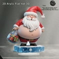 thumbnail image 3 of nvzhuang Christmas Desk Ornament Cute Santa Figurine 2D Flat Acrylic Tabletop Decorations for Home, 3 of 6