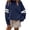 Dark Blue, variant on TOMVIGX Women Varsity Striped Sweatshirt Crewneck Fall Oversized Sweatshirts Long Sleeve Y2k Sweat Shirt Casual Loose Fit Game Day Shirts