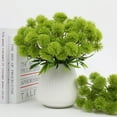 thumbnail image 3 of 10 Pcs Artificial Dandelion Ball Flower,Simulation Green Dianthus,Fake Plants Bouquet Decorative Plastic Flowers,for Vase Table Home Wedding DIY Flower Arrangment By Scheam, 3 of 6