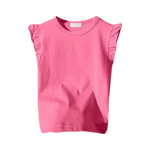 Kids Clothes For Girls Solid Girls Short Sleeve Tops Casual Girls Summer Clothes Shirts For Girls 3-4 Years Cute Girl Clothing
