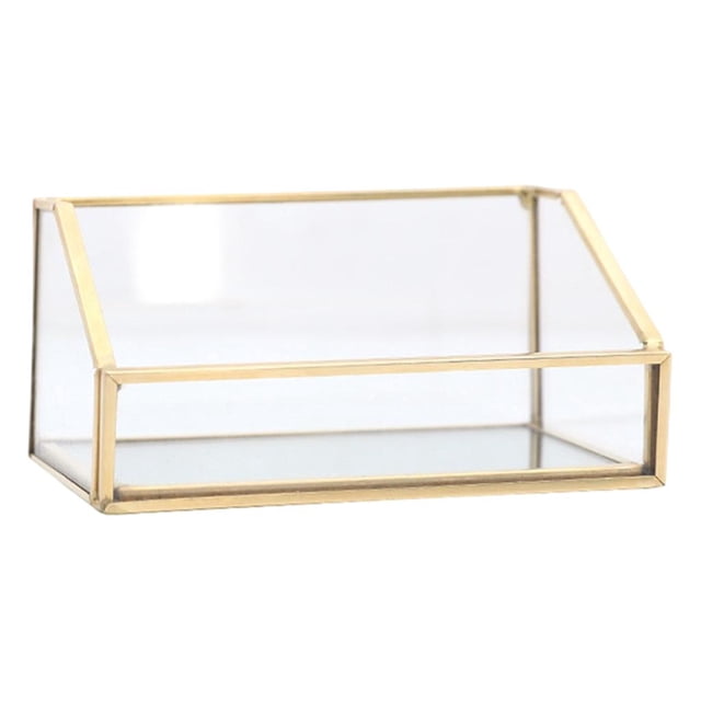 jifeng Desktop Business Card Holder Display Organizer Storage Box 11x6.5x6.5cm
