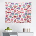 thumbnail image 1 of Owls Tapestry, Owls Happy Childhood Hipster Modern Repeated Animals Pattern Illustration, Fabric Wall Hanging Decor for Bedroom Living Room Dorm, 2 Sizes, Orange Fuchsia Seafoam, by Ambesonne, 1 of 1