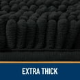 thumbnail image 5 of Buganda Bathroom Rugs 59x20, Quick Dry Machine Washable Chenille Bath Mats with Rubber Backing, Black, 5 of 9