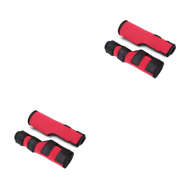 Greeniant 1 par de protectores de piernas para mascotas recuperación ajustable Animal rodillera soporte protección articular a prueba de Rojo S 2Conjunto