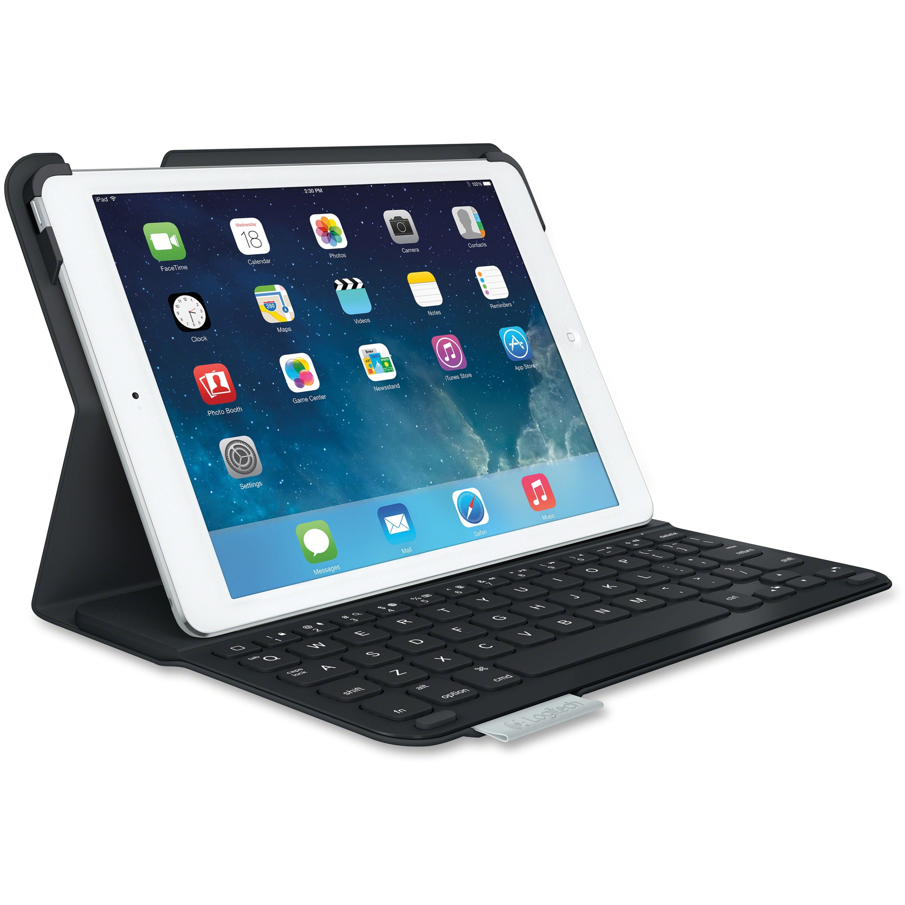 indarbejde forurening svær at tilfredsstille Logitech Ultrathin Keyboard/Cover Case (Folio) Apple iPad Air Tablet, Black  - Walmart.com